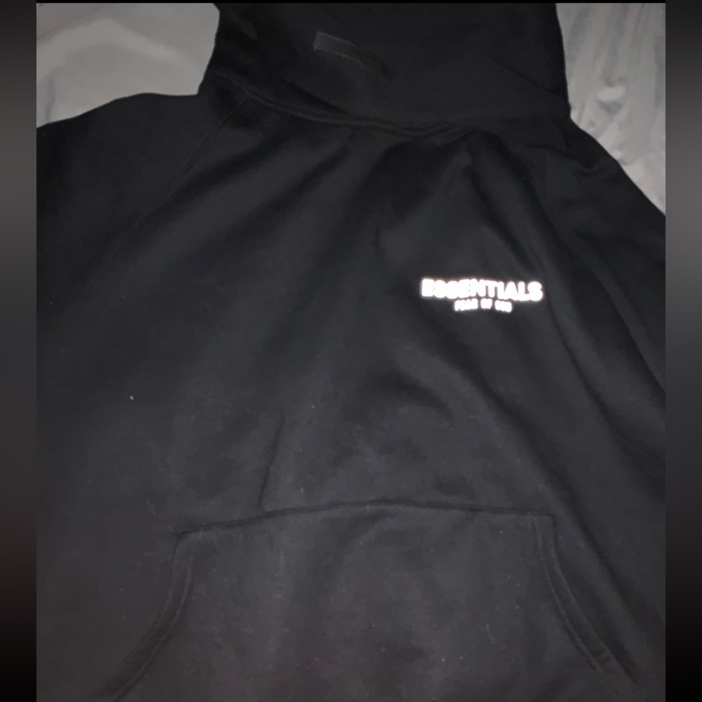 Black essential hoodie